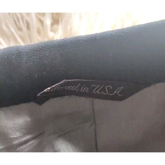 Hects Cricketeer Vintage Suit Jacket Men's 46R Dark Gray Wool Light Pinstripe - Picture 7 of 7